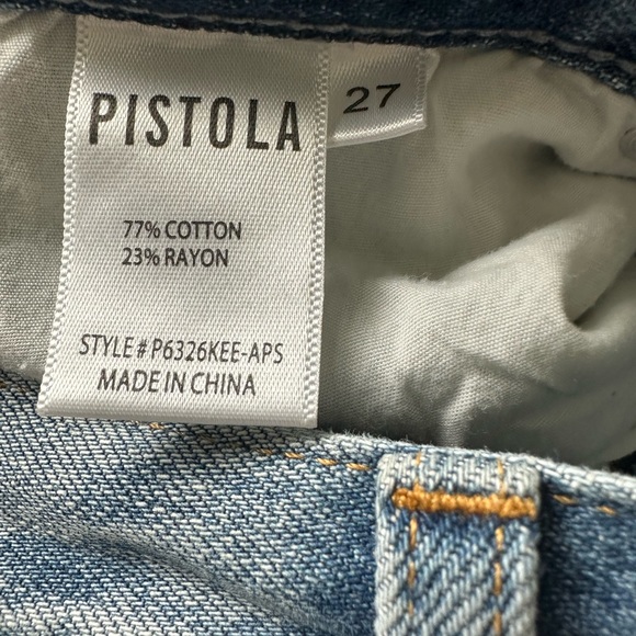 Pistola Cassie Super High Rise Straight Leg in April Showers - Picture 7 of 8